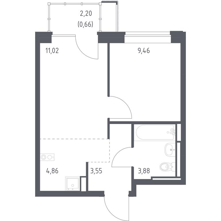 Apartment Sale, 33.43 sq. m. at Pribrezhnyi Park, Pribrezhniy Park Residential Complex, Village of Yam, Domodedovo City District, Moscow Region, Russia #1 Apartment Sale, 33.43 sq. m. at Pribrezhnyi Park, Pribrezhniy Park Residential Complex, Village of Yam, Domodedovo City District, Moscow Region, Russia #1