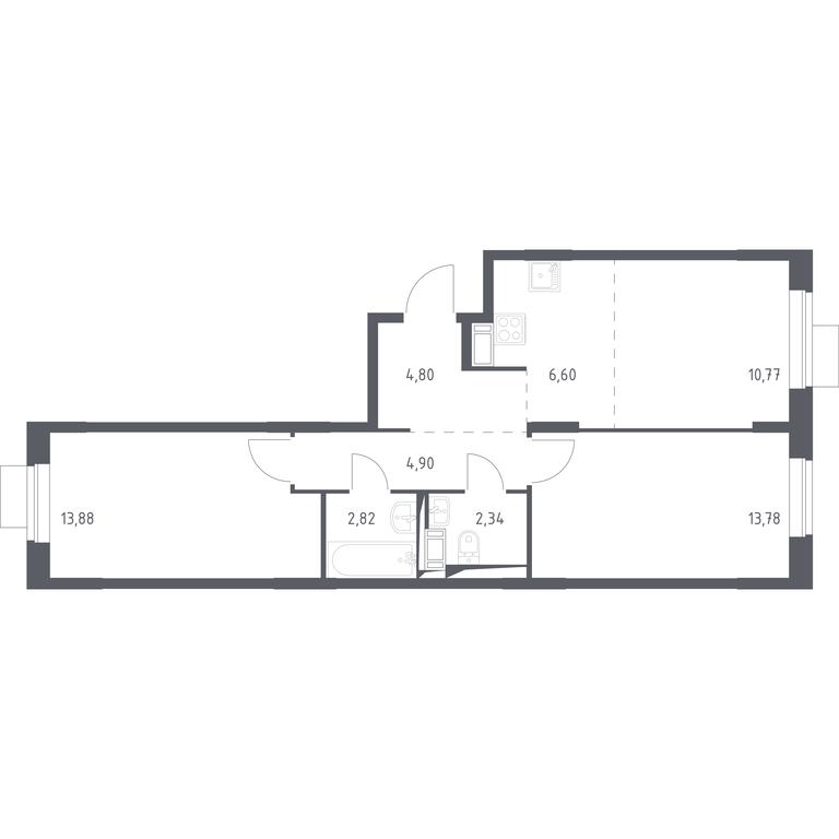 1-BD Apartment Sale, 59.89平方米 at Piatnitskie Luga, Pyatnitskoye Highway, 2, derevnya Yurlovo, Solnechnogorsk City District, Moscow Region, Russia #1 1-BD Apartment Sale, 59.89平方米 at Piatnitskie Luga, Pyatnitskoye Highway, 2, derevnya Yurlovo, Solnechnogorsk City District, Moscow Region, Russia #1