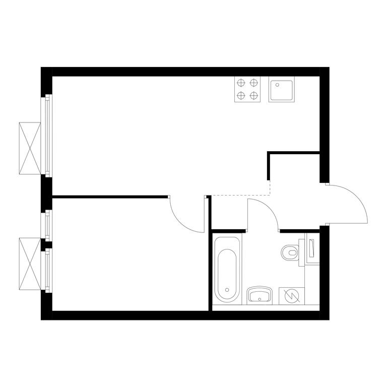 1-BD Apartment Sale, 33 sq. m. at Michurinskiy Park, Ozyornaya Street, 44А, Moscow, Russia #1