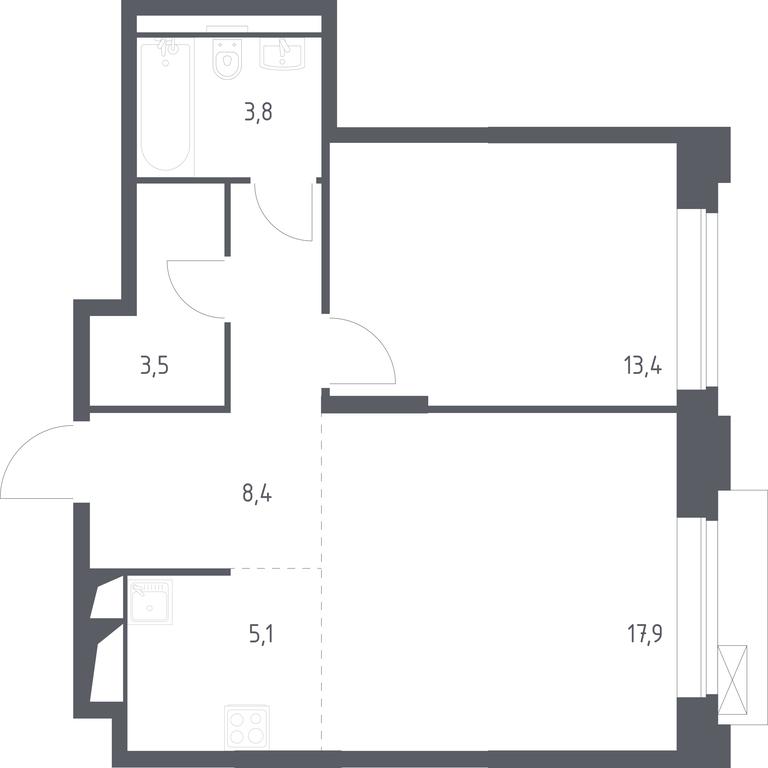 Apartment Sale, 52.17 sq. m. at Vereiskaya 41, Vereyskaya Street, 41, Moscow, Russia #1