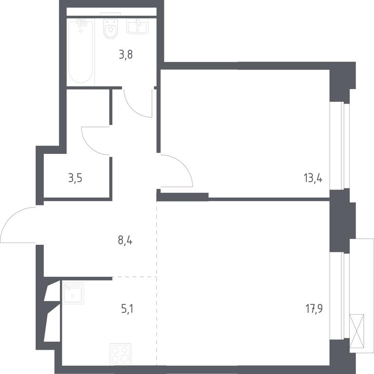 Продажа квартиры, 52,1 м² в ЖК «Верейская 41», Верейская улица, 41, Москва, Россия #1