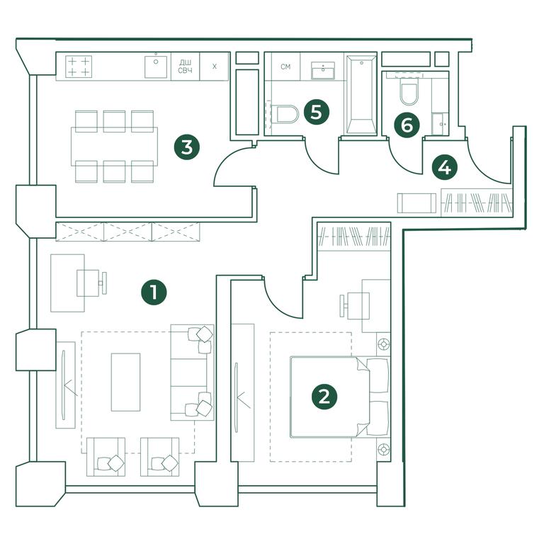 1-BD Apartment Sale, 67.7 sq. m. at Very, Botanicheskaya Street, 29, Moscow, Russia #1 1-BD Apartment Sale, 67.7 sq. m. at Very, Botanicheskaya Street, 29, Moscow, Russia #1