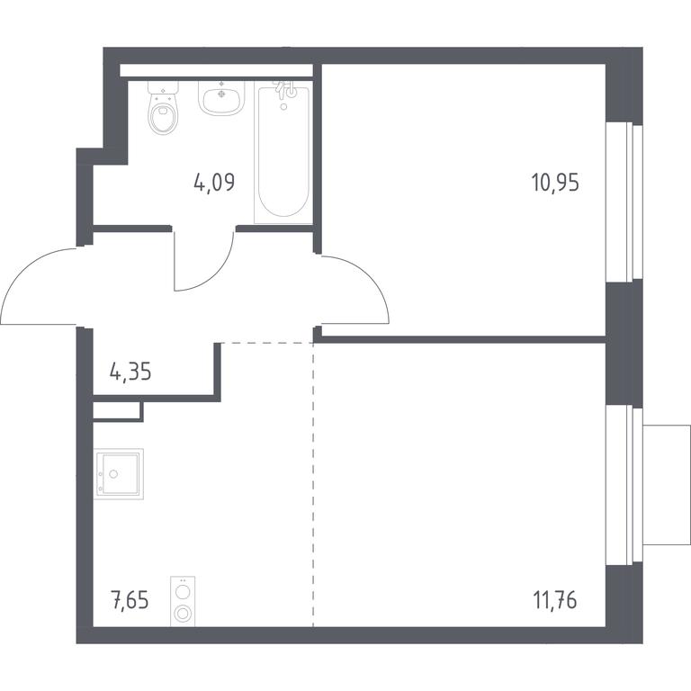 Apartment Sale, 38.8平方米 at Novoe Vidnoe, Kalinovka Village, Leninskiy City District, Moscow Region, Russia #1 Apartment Sale, 38.8平方米 at Novoe Vidnoe, Kalinovka Village, Leninskiy City District, Moscow Region, Russia #1