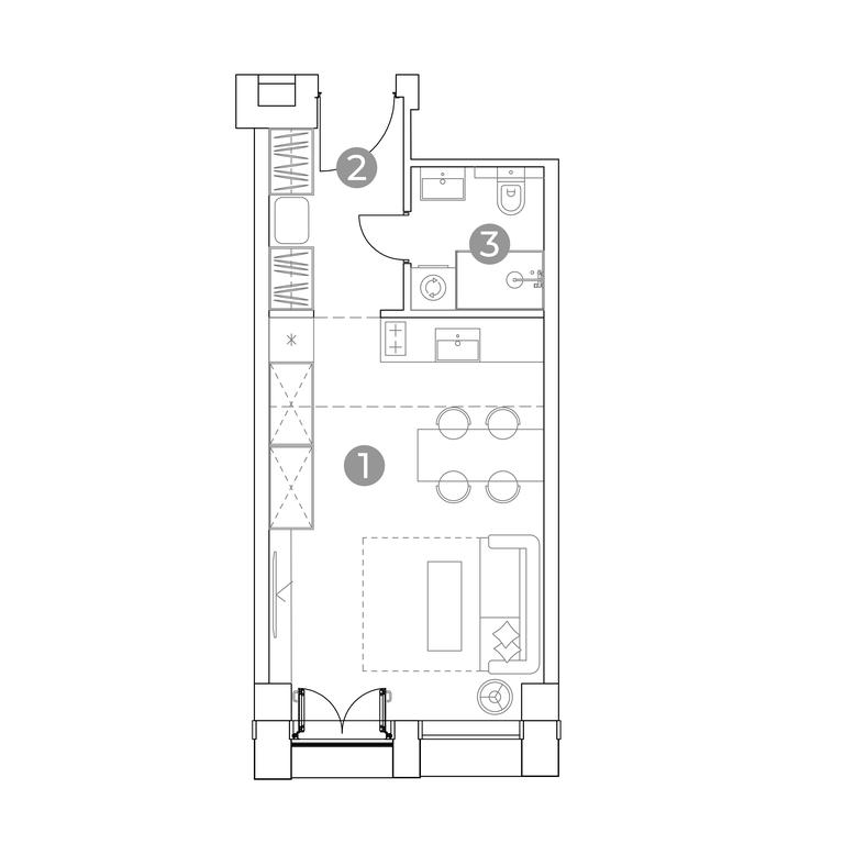 Apartment Sale, 28.2 sq. m. at Emotion, 2nd Silikatny Drive, 8, Moscow, Russia #2