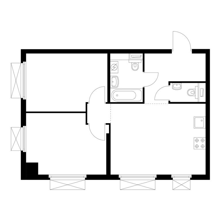 2-BD Apartment Sale, 53.6 sq. m. at Kolskaya 8, Kolskaya Street, 8с16, Moscow, Russia #1 2-BD Apartment Sale, 53.6 sq. m. at Kolskaya 8, Kolskaya Street, 8с16, Moscow, Russia #1