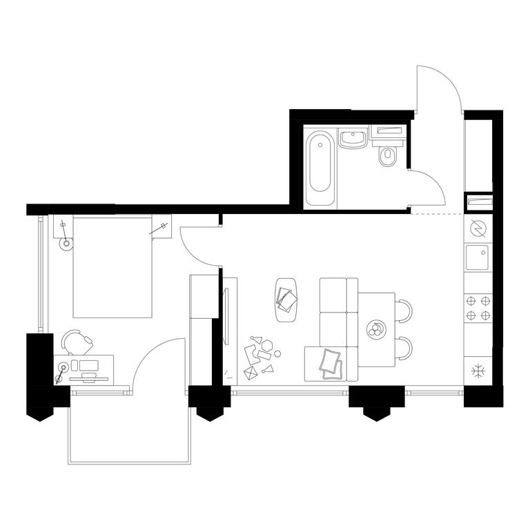 1-BD Apartment Sale, 39.2 sq. m. at Businovskiy Park, Izhorskaya Street, 6с5, Moscow, Russia #1 1-BD Apartment Sale, 39.2 sq. m. at Businovskiy Park, Izhorskaya Street, 6с5, Moscow, Russia #1