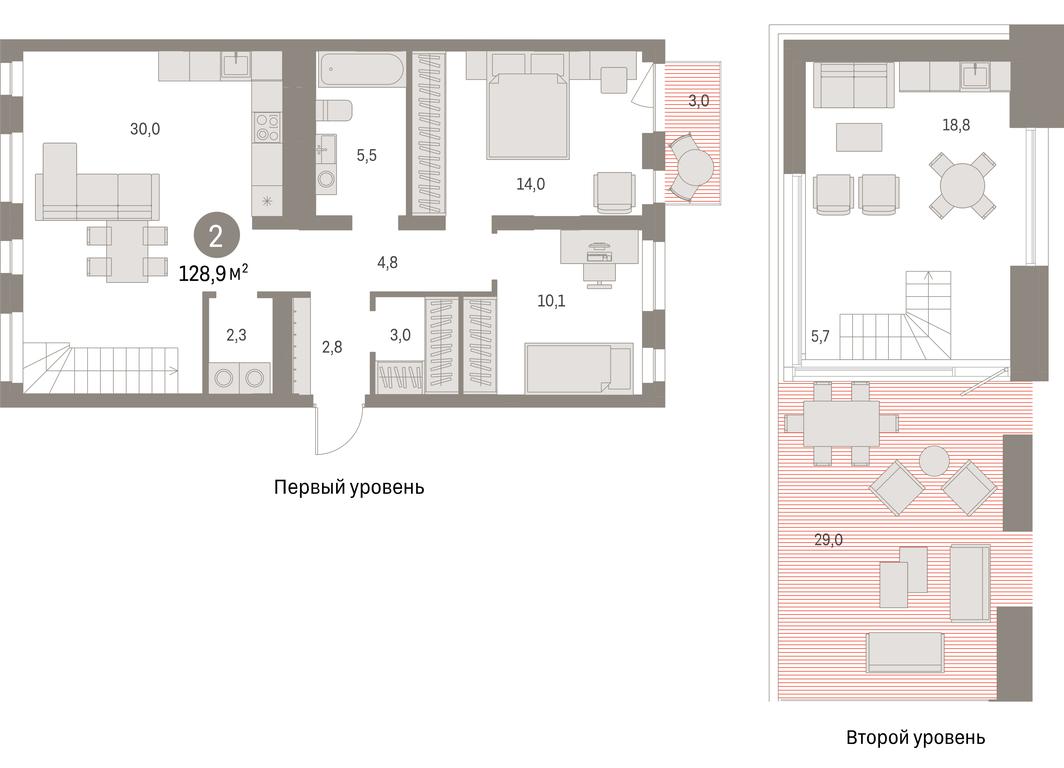 2-BD Apartment Sale, 128.9 sq. m. at Pervy kvartal, Kalinovaya ulitsa, derevnya Sapronovo, Leninskiy City District, Moscow Region, Russia #1 2-BD Apartment Sale, 128.9 sq. m. at Pervy kvartal, Kalinovaya ulitsa, derevnya Sapronovo, Leninskiy City District, Moscow Region, Russia #1