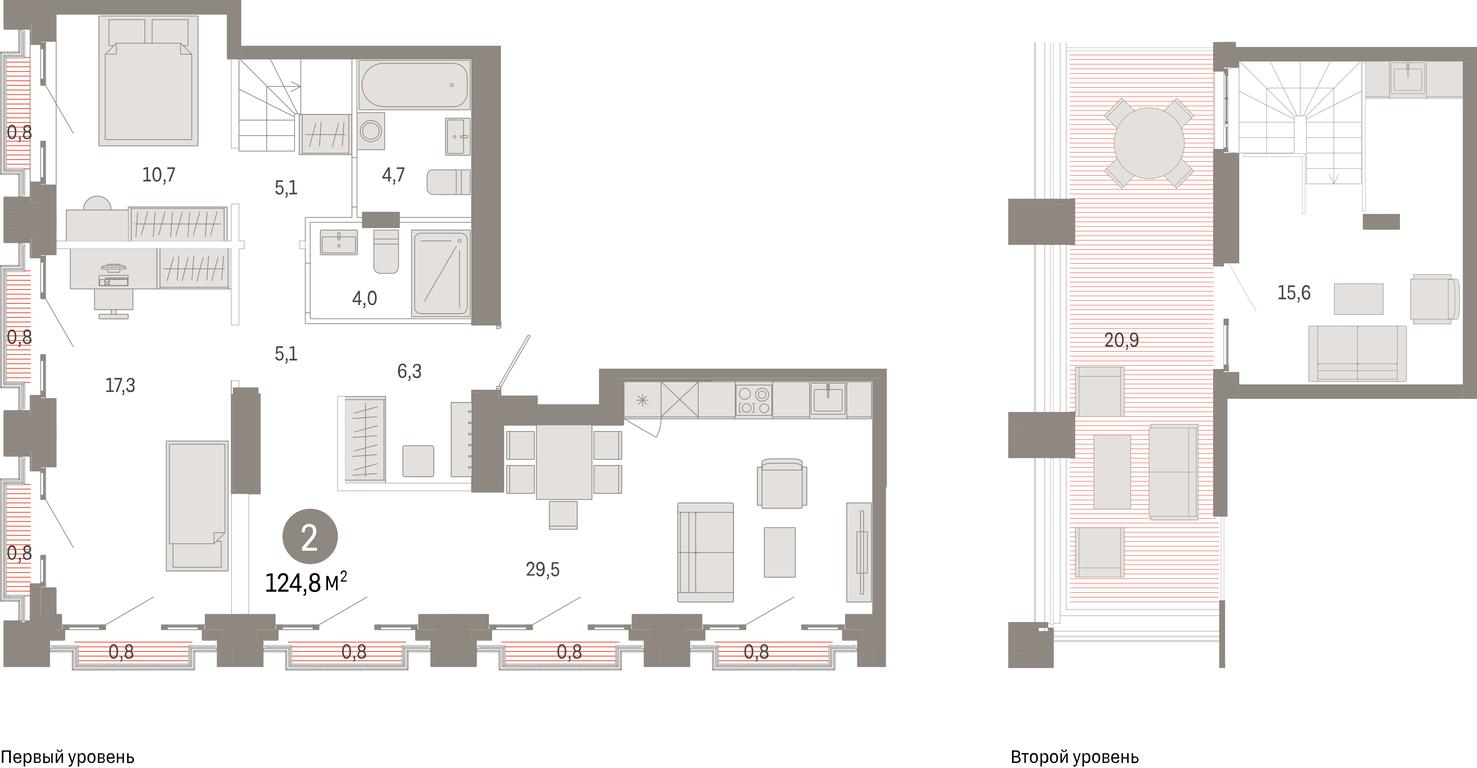 2-BD Apartment Sale, 124.8平方米 at Kvartal Metronom, Tagilskaya Street, Moscow, Russia #1 2-BD Apartment Sale, 124.8平方米 at Kvartal Metronom, Tagilskaya Street, Moscow, Russia #1