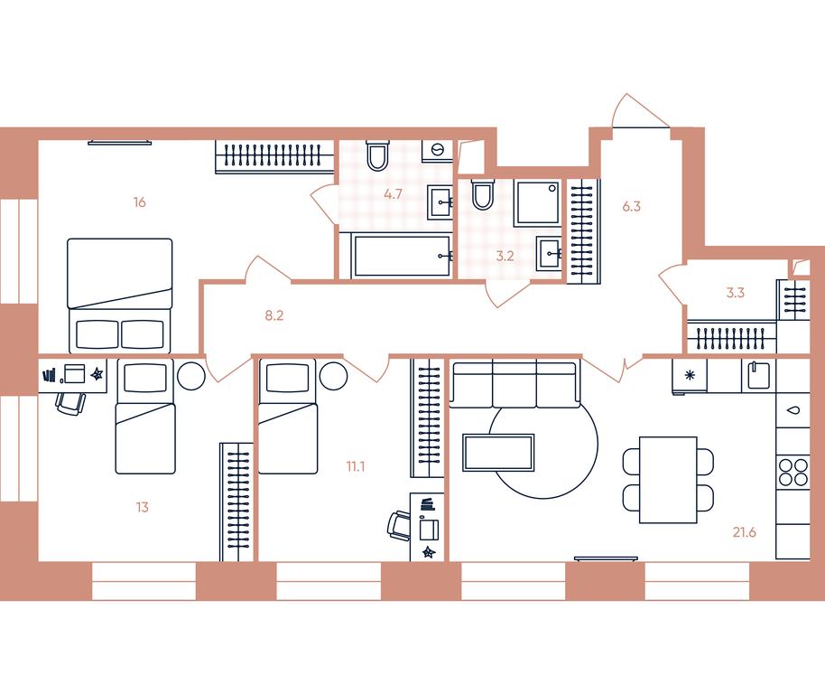 3-BD Apartment Sale, 87.4平方米 at Era, Derbenevskaya Street, Moscow, Russia #1 3-BD Apartment Sale, 87.4平方米 at Era, Derbenevskaya Street, Moscow, Russia #1