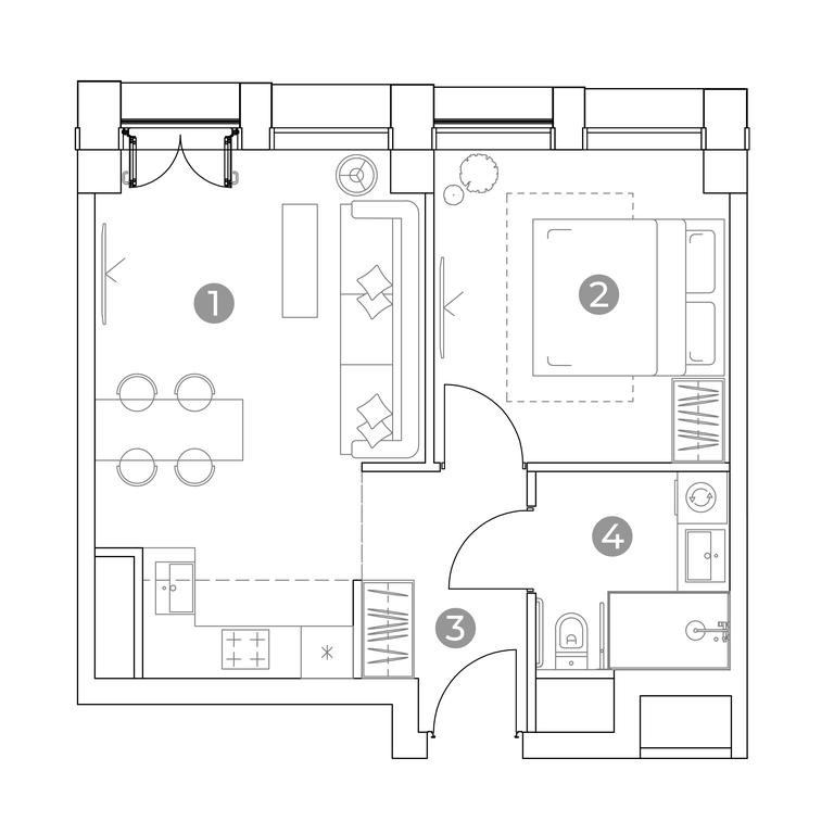 1-BD Apartment Sale, 42.5平方米 at Emotion, 2nd Silikatny Drive, 8, Moscow, Russia #2 1-BD Apartment Sale, 42.5平方米 at Emotion, 2nd Silikatny Drive, 8, Moscow, Russia #2