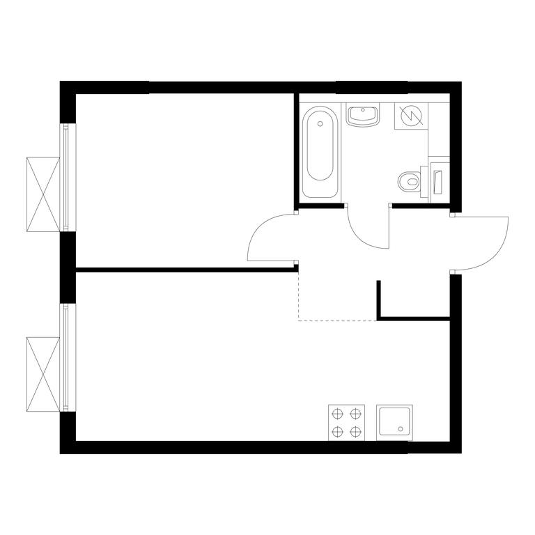 1-BD Apartment Sale, 34.4平方米 at Volzhskiy Park, 1st Grayvoronovsky Drive, 3с11, Moscow, Russia #1 1-BD Apartment Sale, 34.4平方米 at Volzhskiy Park, 1st Grayvoronovsky Drive, 3с11, Moscow, Russia #1