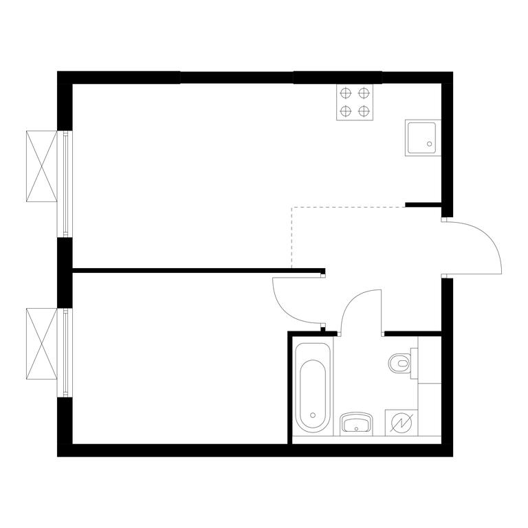 1-BD Apartment Sale, 35.8平方米 at Liublinskiy Park, Lyublinskaya Street, 78к2, Moscow, Russia #1 1-BD Apartment Sale, 35.8平方米 at Liublinskiy Park, Lyublinskaya Street, 78к2, Moscow, Russia #1