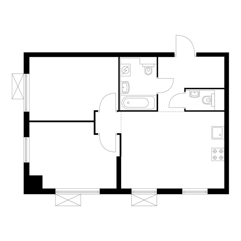 2-BD Apartment Sale, 54.2 sq. m. at Liublinskiy Park, Lyublinskaya Street, 78к2, Moscow, Russia #1 2-BD Apartment Sale, 54.2 sq. m. at Liublinskiy Park, Lyublinskaya Street, 78к2, Moscow, Russia #1