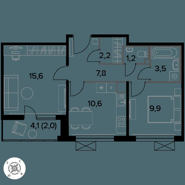 2-BD Apartment Sale, 53 sq. m. at Pervyi Leningradskiy, Pervy Leningradskiy Residential Complex, Moscow, Russia #1 2-BD Apartment Sale, 53 sq. m. at Pervyi Leningradskiy, Pervy Leningradskiy Residential Complex, Moscow, Russia #1