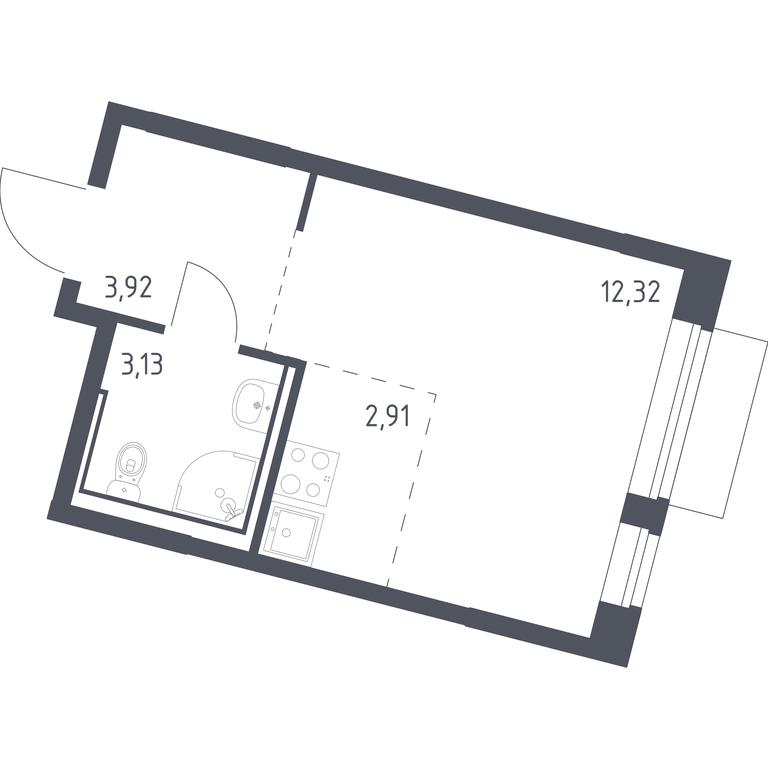 Apartment Sale, 22.28平方米 at Molzhaninovo, Leningradskoye Highway, 229, Moscow, Russia #1