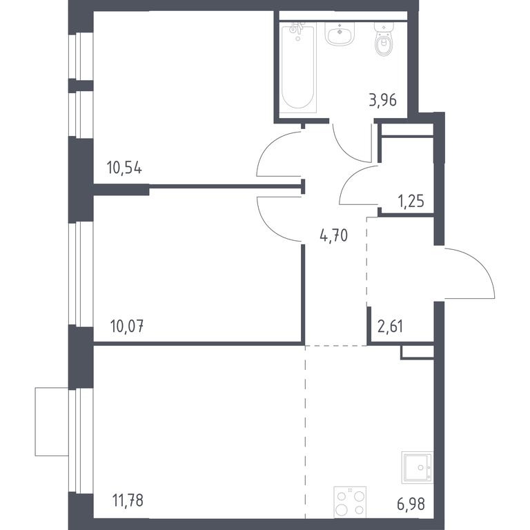 1-BD Apartment Sale, 51.89平方米 at Molzhaninovo, Leningradskoye Highway, 229, Moscow, Russia #1 1-BD Apartment Sale, 51.89平方米 at Molzhaninovo, Leningradskoye Highway, 229, Moscow, Russia #1