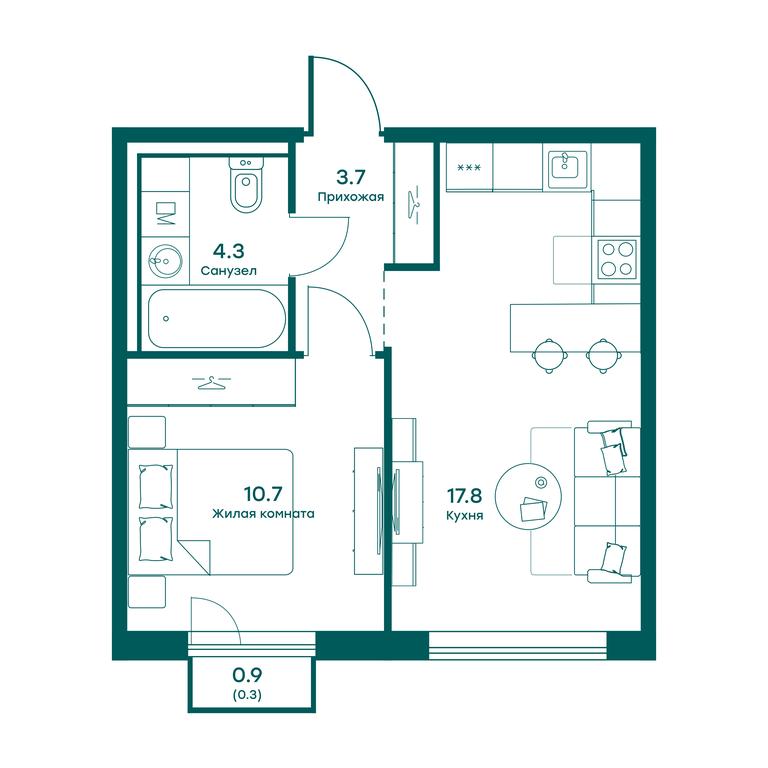 Apartment Sale, 36.8 sq. m. at Ravnovesie, zhiloy kompleks Ravnovesiye, selo Perkhushkovo, Odintsovskiy City District, Moscow Region, Russia #1 Apartment Sale, 36.8 sq. m. at Ravnovesie, zhiloy kompleks Ravnovesiye, selo Perkhushkovo, Odintsovskiy City District, Moscow Region, Russia #1