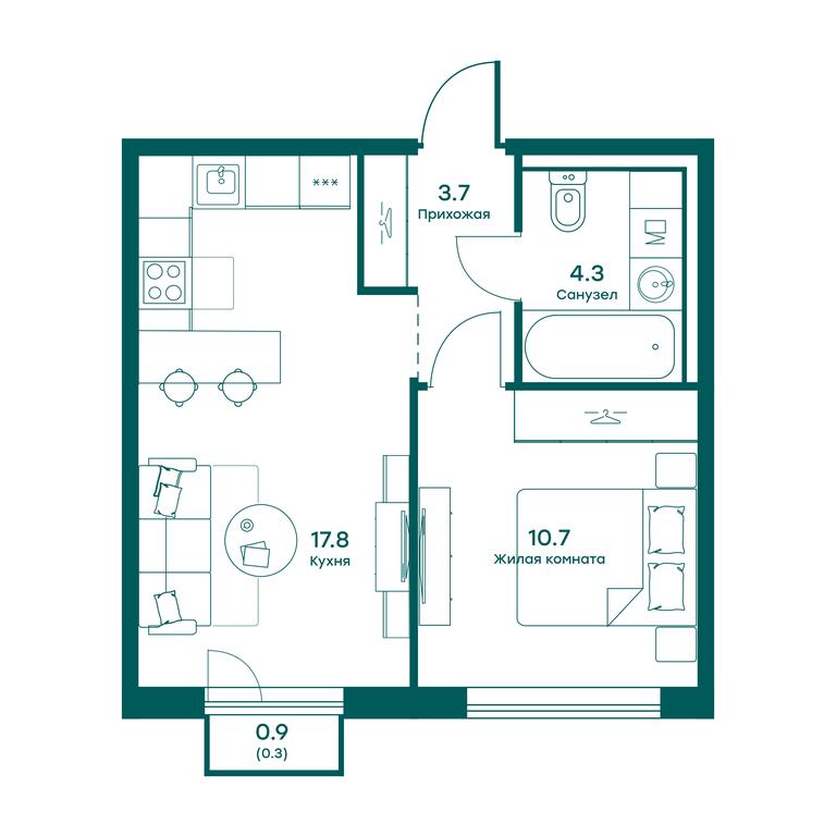 Apartment Sale, 36.8 sq. m. at Ravnovesie, zhiloy kompleks Ravnovesiye, selo Perkhushkovo, Odintsovskiy City District, Moscow Region, Russia #1 Apartment Sale, 36.8 sq. m. at Ravnovesie, zhiloy kompleks Ravnovesiye, selo Perkhushkovo, Odintsovskiy City District, Moscow Region, Russia #1