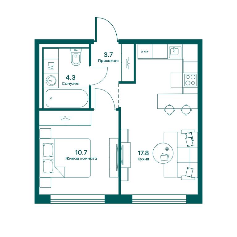Apartment Sale, 36.5平方米 at Ravnovesie, zhiloy kompleks Ravnovesiye, selo Perkhushkovo, Odintsovskiy City District, Moscow Region, Russia #1 Apartment Sale, 36.5平方米 at Ravnovesie, zhiloy kompleks Ravnovesiye, selo Perkhushkovo, Odintsovskiy City District, Moscow Region, Russia #1