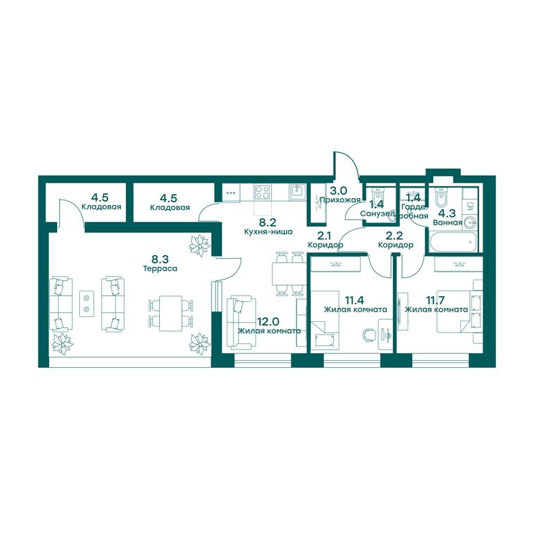 2-BD Apartment Sale, 75平方米 at Ravnovesie, zhiloy kompleks Ravnovesiye, selo Perkhushkovo, Odintsovskiy City District, Moscow Region, Russia #1 2-BD Apartment Sale, 75平方米 at Ravnovesie, zhiloy kompleks Ravnovesiye, selo Perkhushkovo, Odintsovskiy City District, Moscow Region, Russia #1