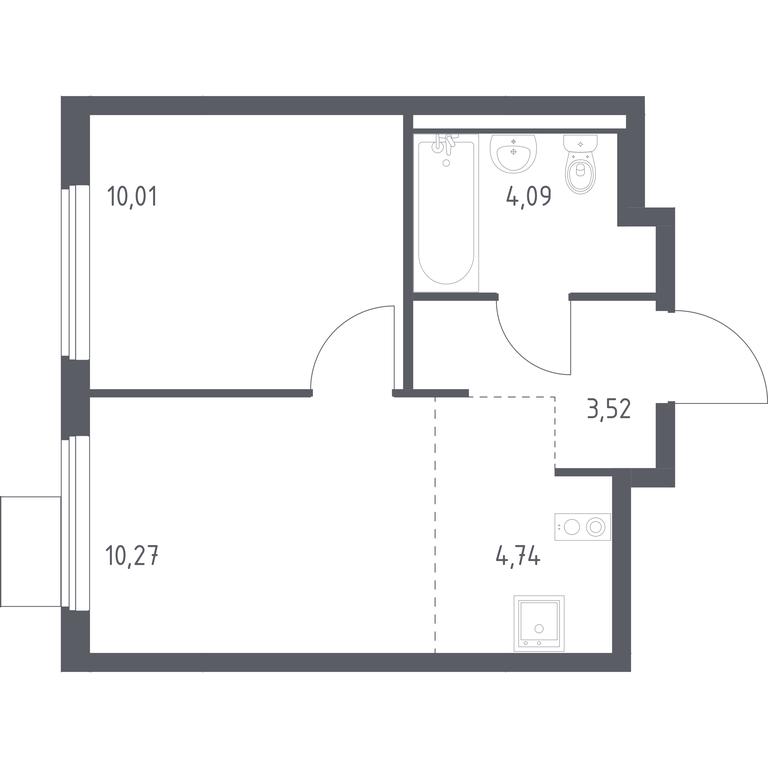 Apartment Sale, 32.63 sq. m. at Gorki Park, Shkolnaya ulitsa, 2, derevnya Korobovo, Leninskiy City District, Moscow Region, Russia #1 Apartment Sale, 32.63 sq. m. at Gorki Park, Shkolnaya ulitsa, 2, derevnya Korobovo, Leninskiy City District, Moscow Region, Russia #1