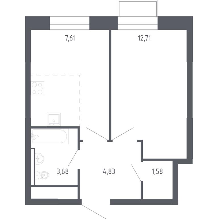 Apartment Sale, 33.9 sq. m. at Novograd Pavlino, Kosinskoye shosse, 2, Novoye Pavlino Microdistrict, Balashikha, Moscow Region, Russia #1 Apartment Sale, 33.9 sq. m. at Novograd Pavlino, Kosinskoye shosse, 2, Novoye Pavlino Microdistrict, Balashikha, Moscow Region, Russia #1