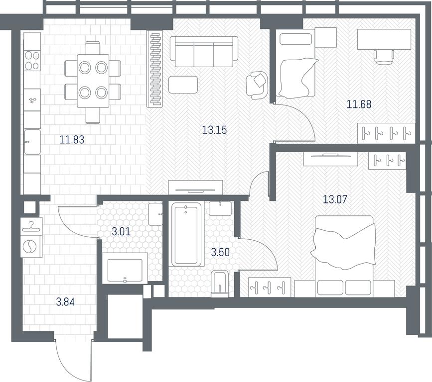 1-BD Apartment Sale, 60.08 sq. m. at TATE, Vetkina Street, Moscow, Russia #1