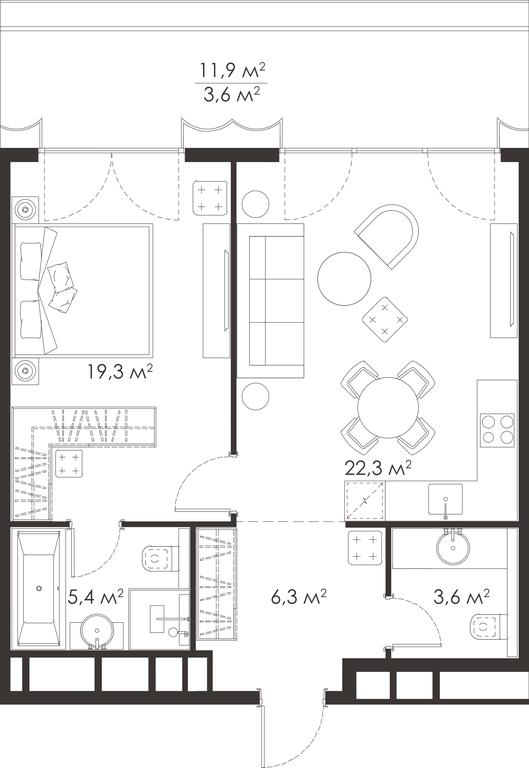 1-BD Apartment Sale, 60.5 sq. m. at King & Sons, Mosfilmovskaya Street, 31А, Moscow, Russia #1 1-BD Apartment Sale, 60.5 sq. m. at King & Sons, Mosfilmovskaya Street, 31А, Moscow, Russia #1