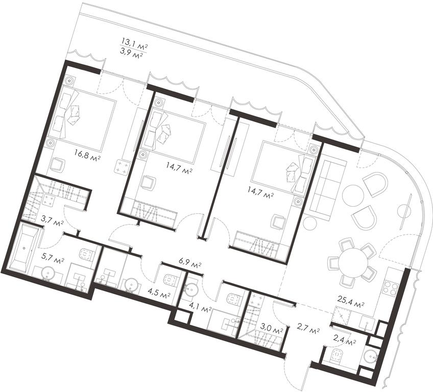 3-BD Apartment Sale, 108.5 sq. m. at King & Sons, Mosfilmovskaya Street, 31А, Moscow, Russia #1 3-BD Apartment Sale, 108.5 sq. m. at King & Sons, Mosfilmovskaya Street, 31А, Moscow, Russia #1