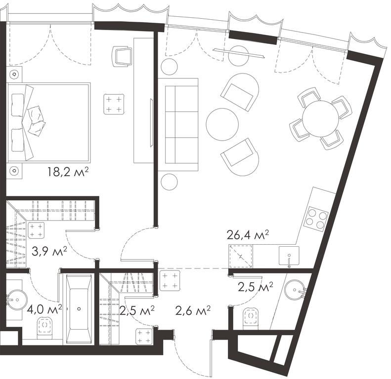 1-BD Apartment Sale, 60.1 sq. m. at King & Sons, Mosfilmovskaya Street, 31А, Moscow, Russia #1 1-BD Apartment Sale, 60.1 sq. m. at King & Sons, Mosfilmovskaya Street, 31А, Moscow, Russia #1