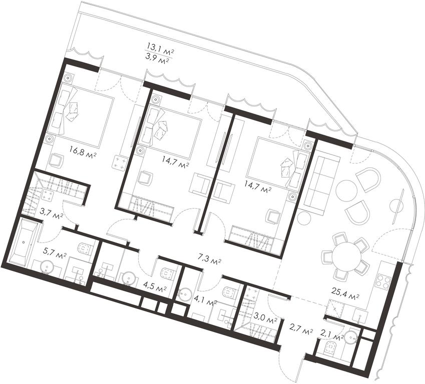 Apartment Sale, 0平方米 at King & Sons, Mosfilmovskaya Street, 31А, Moscow, Russia #1