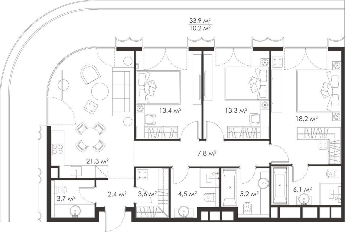 3-BD Apartment Sale, 111.4平方米 at King & Sons, Mosfilmovskaya Street, 31А, Moscow, Russia #1 3-BD Apartment Sale, 111.4平方米 at King & Sons, Mosfilmovskaya Street, 31А, Moscow, Russia #1