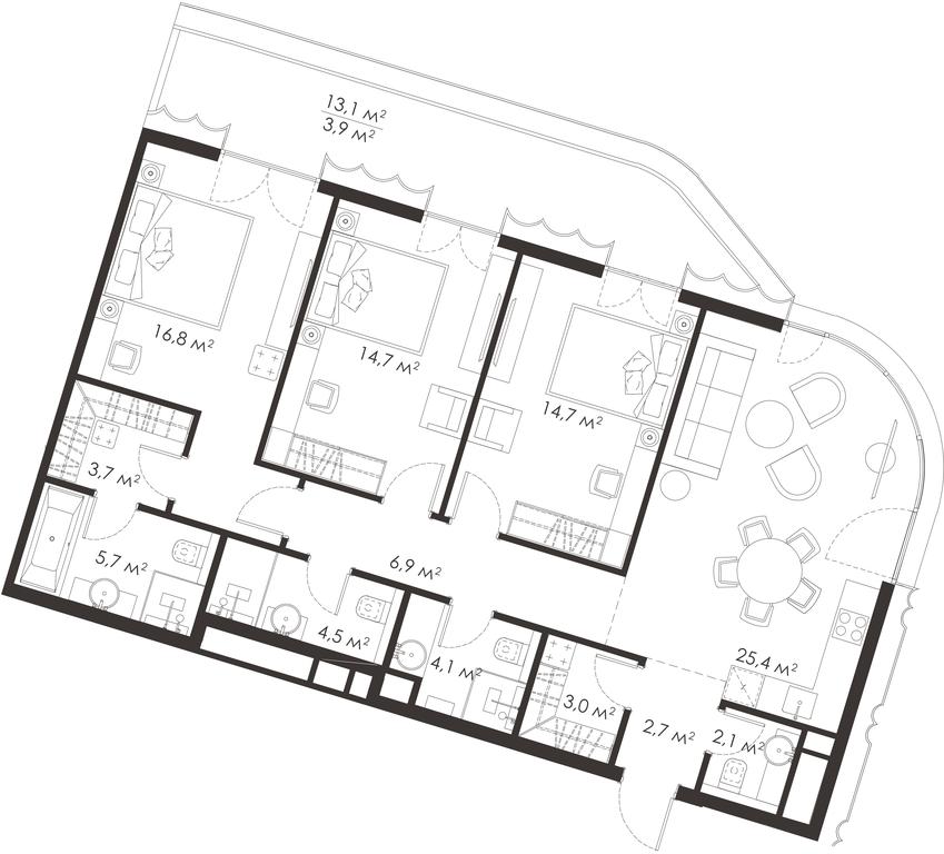 3-BD Apartment Sale, 108.2 sq. m. at King & Sons, Mosfilmovskaya Street, 31А, Moscow, Russia #1 3-BD Apartment Sale, 108.2 sq. m. at King & Sons, Mosfilmovskaya Street, 31А, Moscow, Russia #1