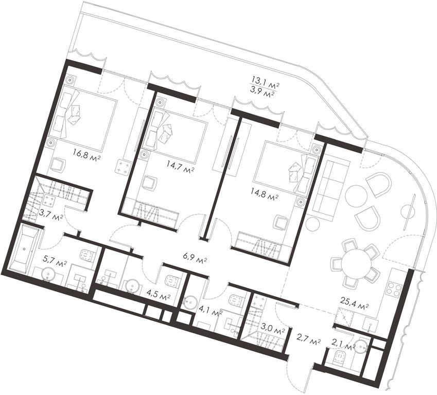 Apartment Sale, 0 sq. m. at King & Sons, Mosfilmovskaya Street, 31А, Moscow, Russia #1