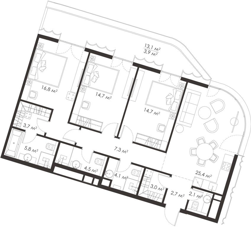 3-BD Apartment Sale, 108.2 sq. m. at King & Sons, Mosfilmovskaya Street, 31А, Moscow, Russia #1 3-BD Apartment Sale, 108.2 sq. m. at King & Sons, Mosfilmovskaya Street, 31А, Moscow, Russia #1
