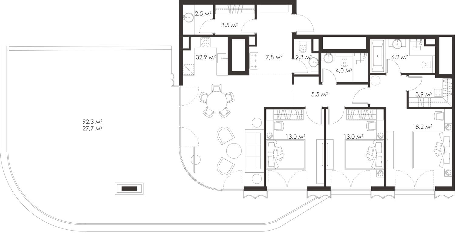 3-BD Apartment Sale, 139.5 sq. m. at King & Sons, Mosfilmovskaya Street, 31А, Moscow, Russia #1 3-BD Apartment Sale, 139.5 sq. m. at King & Sons, Mosfilmovskaya Street, 31А, Moscow, Russia #1