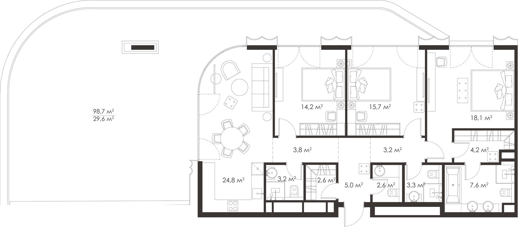 3-BD Apartment Sale, 137.9 sq. m. at King & Sons, Mosfilmovskaya Street, 31А, Moscow, Russia #1 3-BD Apartment Sale, 137.9 sq. m. at King & Sons, Mosfilmovskaya Street, 31А, Moscow, Russia #1