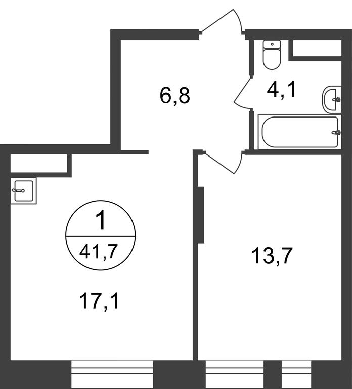 Apartment Sale, 41.7 sq. m. at Pervyi Moskovskiy, ulitsa Bianki, 1, Moskovskiy, Moscow, Russia #2 Apartment Sale, 41.7 sq. m. at Pervyi Moskovskiy, ulitsa Bianki, 1, Moskovskiy, Moscow, Russia #2