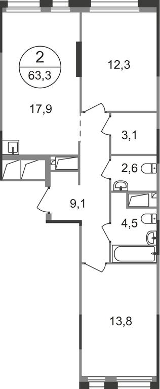 2-BD Apartment Sale, 63.3 sq. m. at Pervyi Moskovskiy, ulitsa Bianki, 1, Moskovskiy, Moscow, Russia #1 2-BD Apartment Sale, 63.3 sq. m. at Pervyi Moskovskiy, ulitsa Bianki, 1, Moskovskiy, Moscow, Russia #1