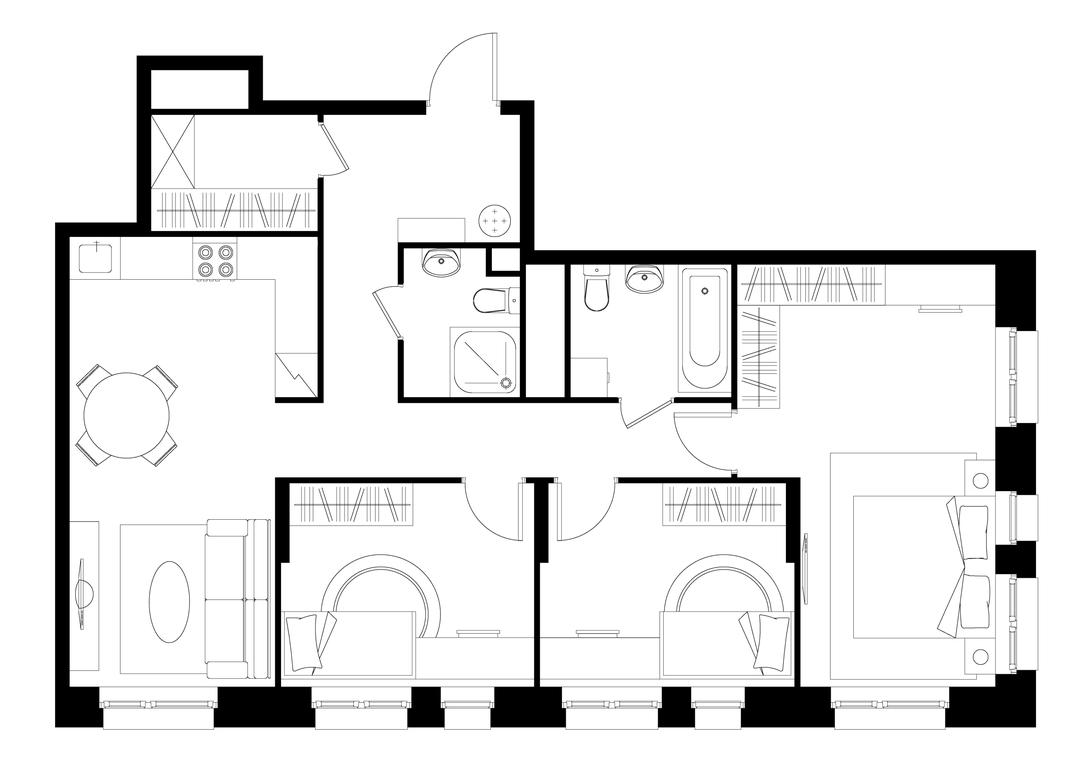 3-BD Apartment Sale, 84.3平方米 at Pervyi Moskovskiy, ulitsa Bianki, 1, Moskovskiy, Moscow, Russia #1