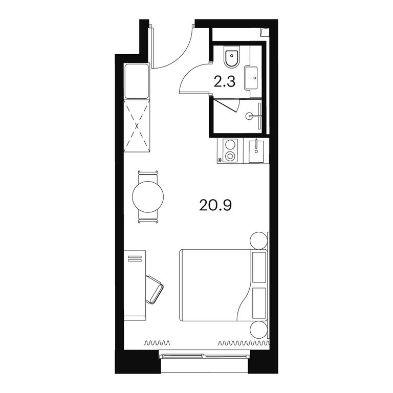 Apartment Sale, 23.2 sq. m. at Akvilon Signal (Akvilon Signal), Signalny Drive, 12, Moscow, Russia #1 Apartment Sale, 23.2 sq. m. at Akvilon Signal (Akvilon Signal), Signalny Drive, 12, Moscow, Russia #1