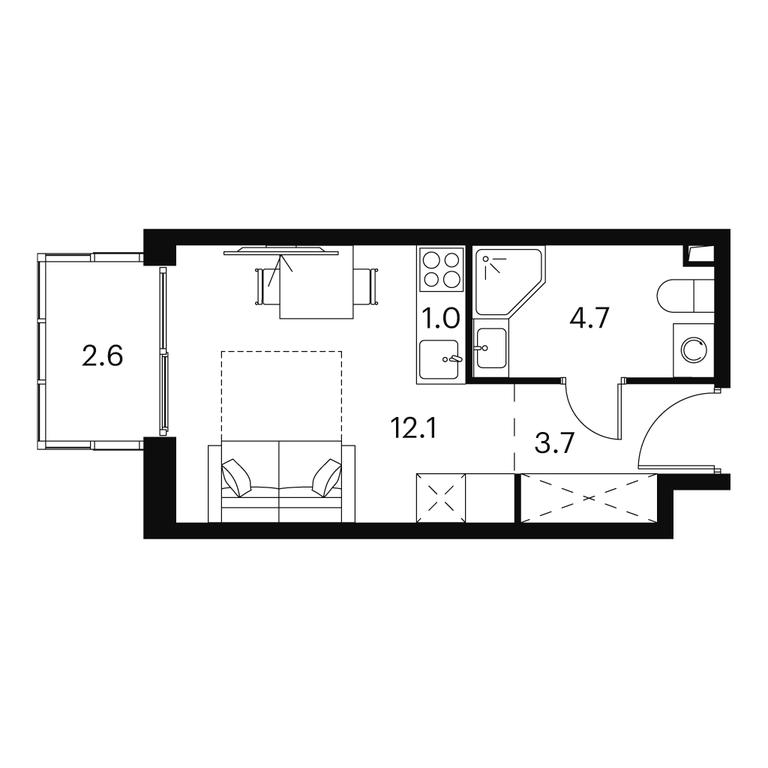 Apartment Sale, 24.1平方米 at Akvilon Signal (Akvilon Signal), Signalny Drive, 12, Moscow, Russia #1 Apartment Sale, 24.1平方米 at Akvilon Signal (Akvilon Signal), Signalny Drive, 12, Moscow, Russia #1
