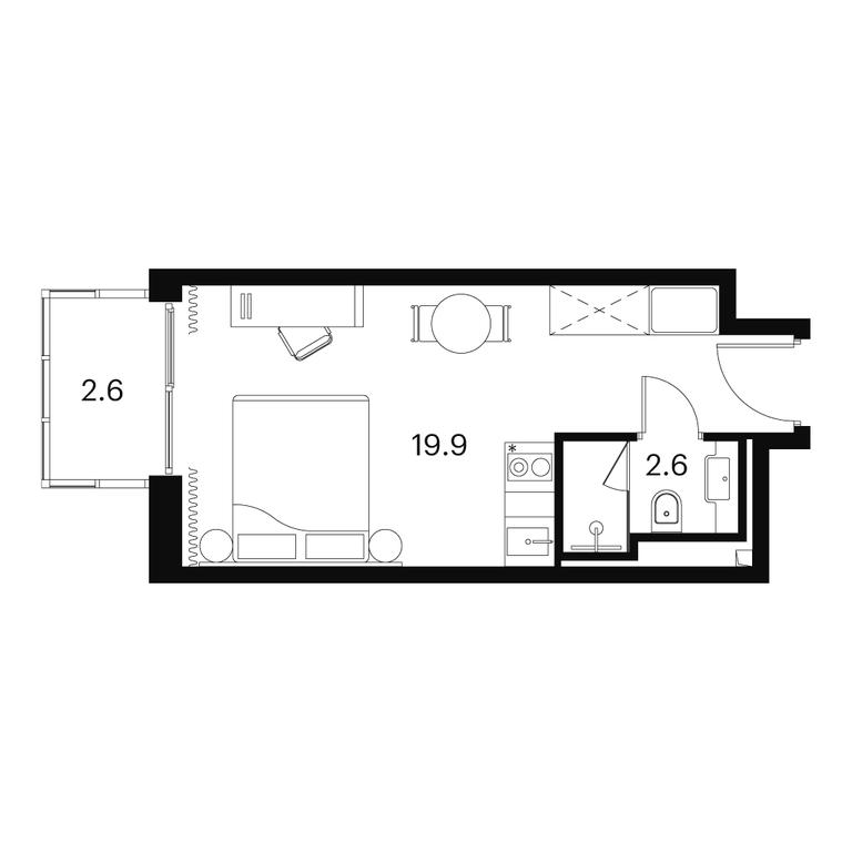 Apartment Sale, 25.1 sq. m. at Akvilon Signal (Akvilon Signal), Signalny Drive, 12, Moscow, Russia #1