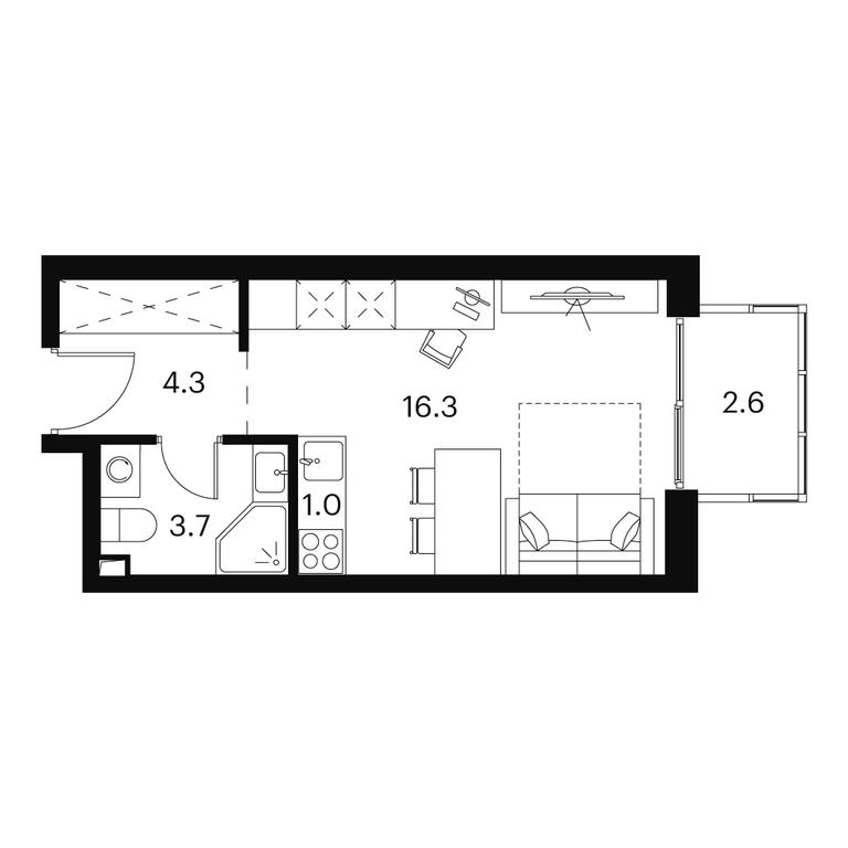 Apartment Sale, 27.9平方米 at Akvilon Signal (Akvilon Signal), Signalny Drive, 12, Moscow, Russia #1 Apartment Sale, 27.9平方米 at Akvilon Signal (Akvilon Signal), Signalny Drive, 12, Moscow, Russia #1