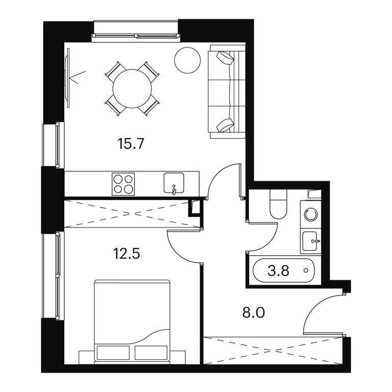 1-BD Apartment Sale, 40 sq. m. at Akvilon Signal (Akvilon Signal), Signalny Drive, 12, Moscow, Russia #1 1-BD Apartment Sale, 40 sq. m. at Akvilon Signal (Akvilon Signal), Signalny Drive, 12, Moscow, Russia #1