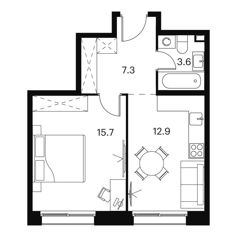 1-BD Apartment Sale, 39.5 sq. m. at Akvilon Signal (Akvilon Signal), Signalny Drive, 12, Moscow, Russia #1 1-BD Apartment Sale, 39.5 sq. m. at Akvilon Signal (Akvilon Signal), Signalny Drive, 12, Moscow, Russia #1