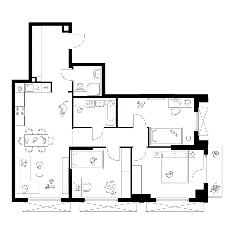 3-BD Apartment Sale, 84.6 sq. m. at Michurinskiy Park, Ozyornaya Street, 44А, Moscow, Russia #1 3-BD Apartment Sale, 84.6 sq. m. at Michurinskiy Park, Ozyornaya Street, 44А, Moscow, Russia #1