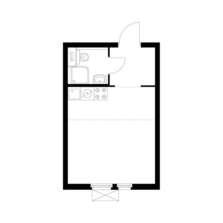 Apartment Sale, 23.3 sq. m. at Vtoroy Nagatinskiy, 2nd Nagatinsky Drive, 2к1, Moscow, Russia #1