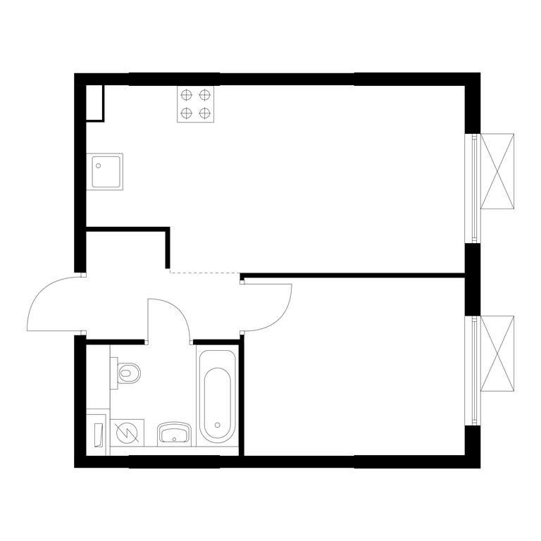 1-BD Apartment Sale, 36.2 sq. m. at Volzhskiy Park, 1st Grayvoronovsky Drive, 3с11, Moscow, Russia #1
