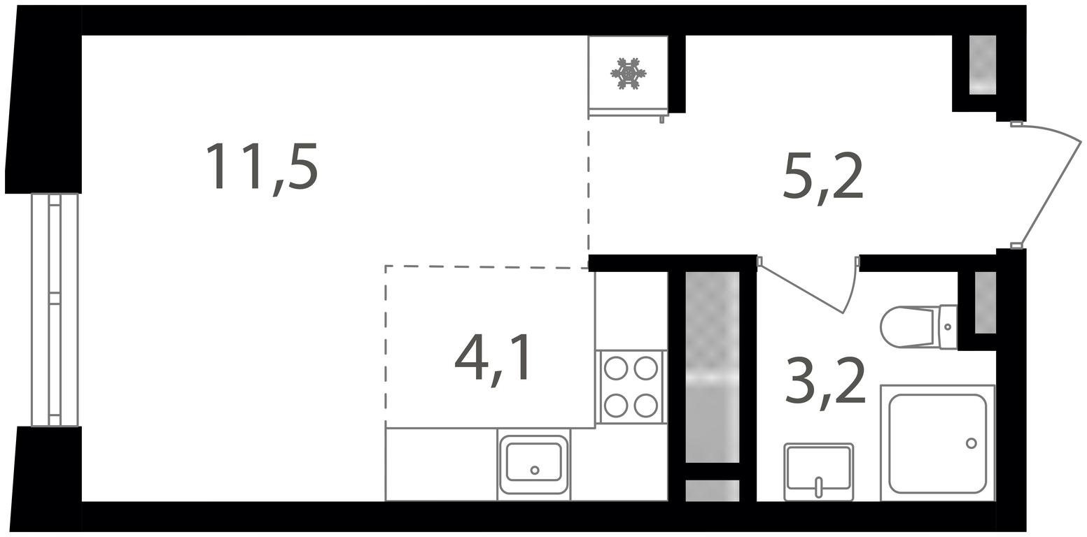 Apartment Sale, 24 sq. m. at Semenovskij Park 2, 1st Kirpichny Lane, 17А, Moscow, Russia #1
